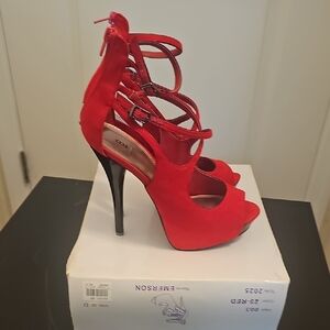 Bakers Red Elegant High Heels